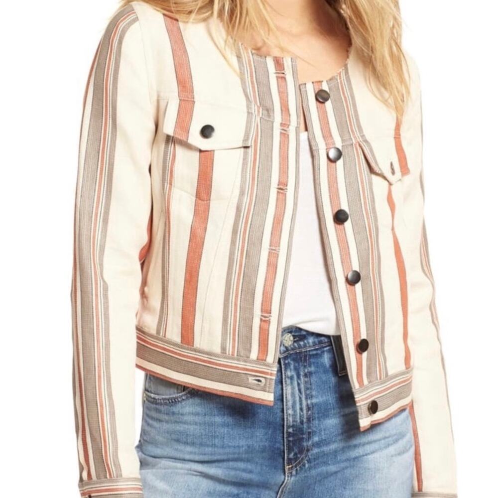 NWT Cinq a sept Emile Top Striped Jacket size XS - Picture 2 of 8